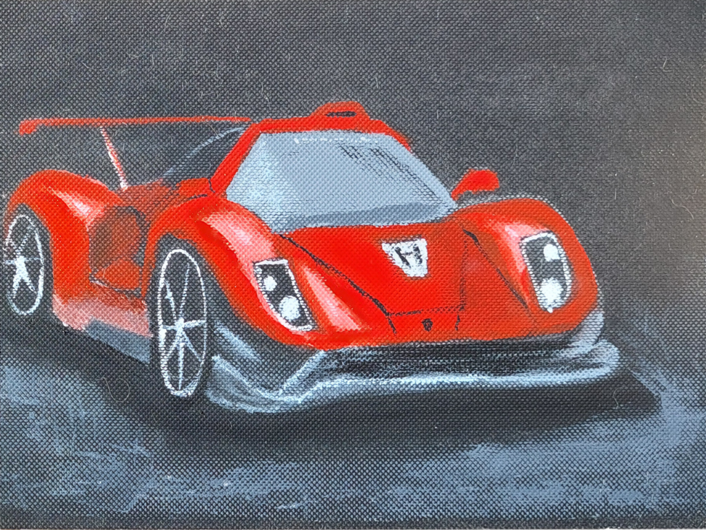A red racing car